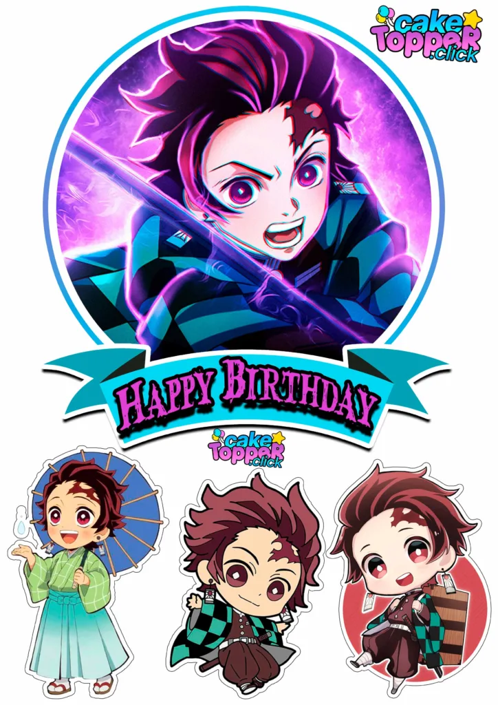 Happy-Birthday-Tanjiro-demon-slayer-Cake-toppers-kimetsu-no-yaiba