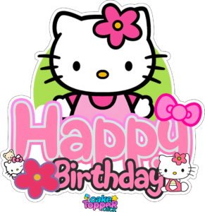 Hello_Kitty Cake topper PNG printable Free Transparent KITs