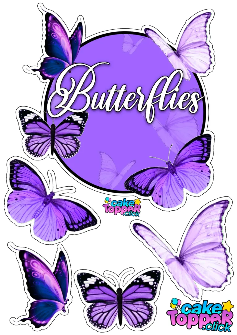 Butterflies-printable-cake-topper