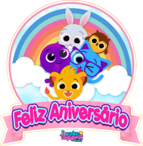 Feliz Aniversário bolo fofo topo de bolo png