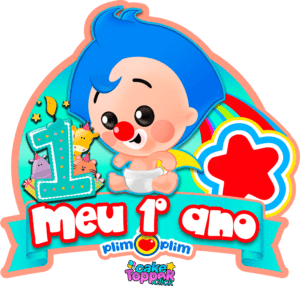 Meu 1º ano Topo de Bolo Palhaço Plim Plim PNG transparent Plim Plim