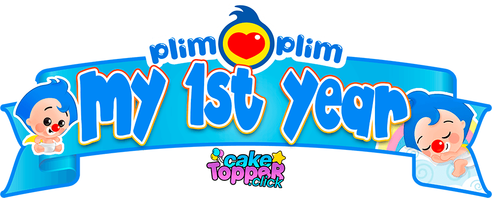 My 1st year Cake topper PNG Plim Plim kit party ideas