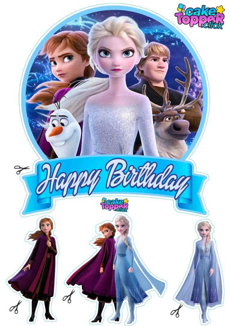 cake frozen topper printable