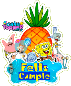 png cake topper bob esponja