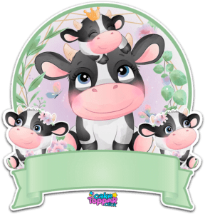 topo de bolo vaquinha Topper de vaca para imprimir_ cow cake topper