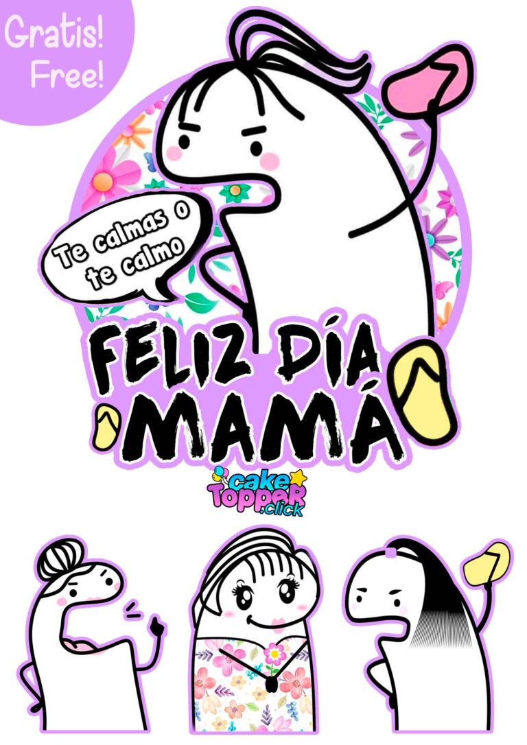 Dia-de-la-madre-ideas-para-imprimir-flork-meme Toppers Día de las Madres