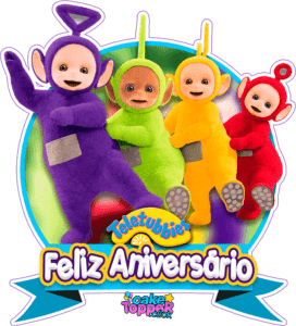 Feliz Aniversário Topo de bolo teletubbies PNG brasil