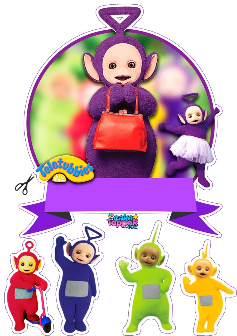 cake-Topper-de-teletubbie-tinky-winky-topo-de-bolo