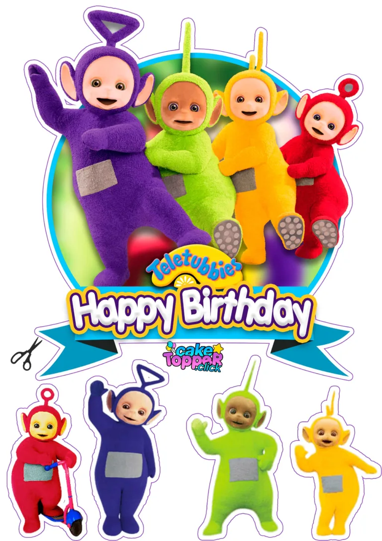 teletubbie-Cake-topper-in-English-Happy-birthday-party