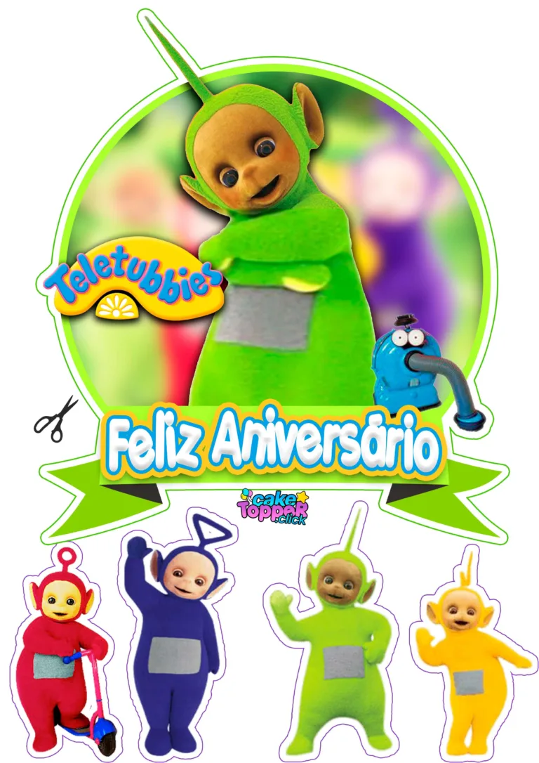 topo-de-bolo-teletubbie-verde-dipsy