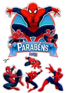 topper de bolo homem aranha