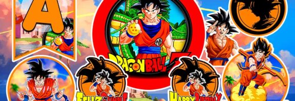 Dragon-Ball-Z-cake-topper-cupcake-topper-Stickers-Banners-Banderines-party