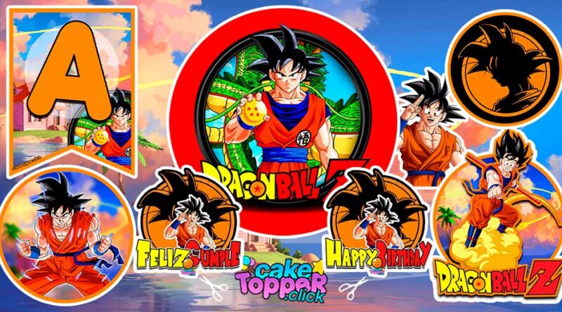 Dragon-Ball-Z-cake-topper-cupcake-topper-Stickers-Banners-Banderines-party