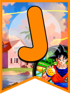 Banderines de Dragon Ball Z Abecedario: J