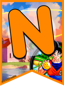 Banderines de Dragon Ball Z Abecedario: N