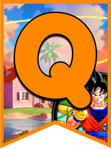 Banderines de Dragon Ball Z Abecedario: Q