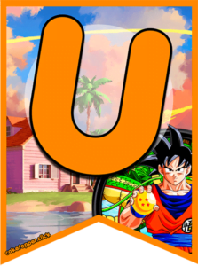 Banderines de Dragon Ball Z Abecedario: U