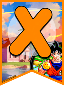 Banderines de Dragon Ball Z Abecedario: X