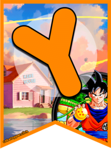 Banderines de Dragon Ball Z Abecedario: Y