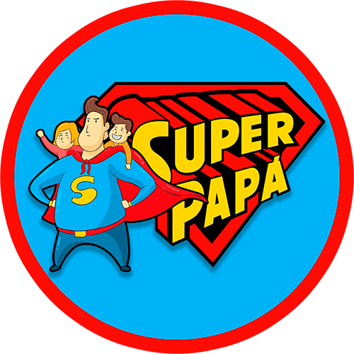 super papá ideas para imprimir pegatinas, stickers etiqueta dia del padre