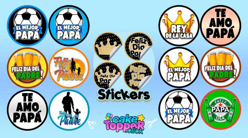 etiquetas stickers día del padre