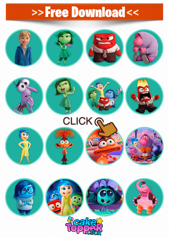 Inside out ideas sticker printable for party