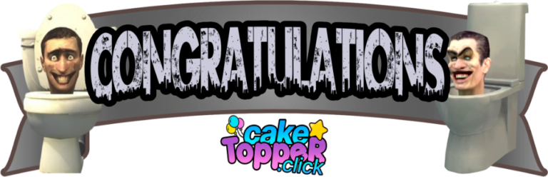 congratulations cake topper png ideas skibidi toilet