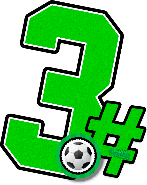 3 number Soccer Futbol Futebol