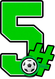 5 number Soccer Futbol Futebol