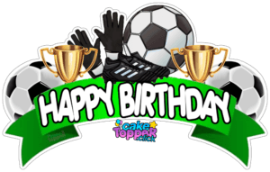 Check out our soccer PNG cake topper printable selection