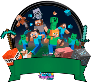 Minecraft cake topper png cupcakes