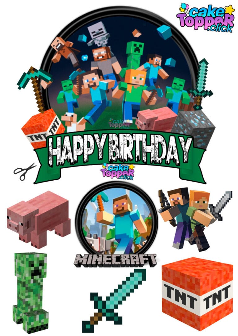 minecraft cake topper ideas