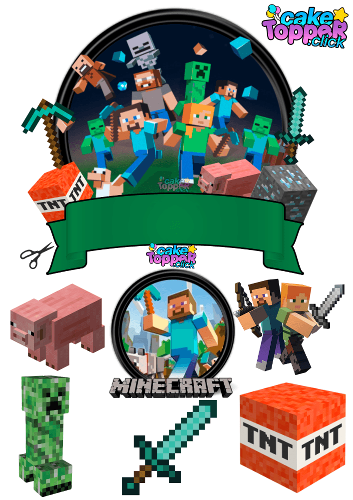 minecraft cake topper ideas