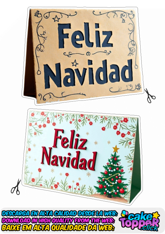 2 ideas cartel navideño