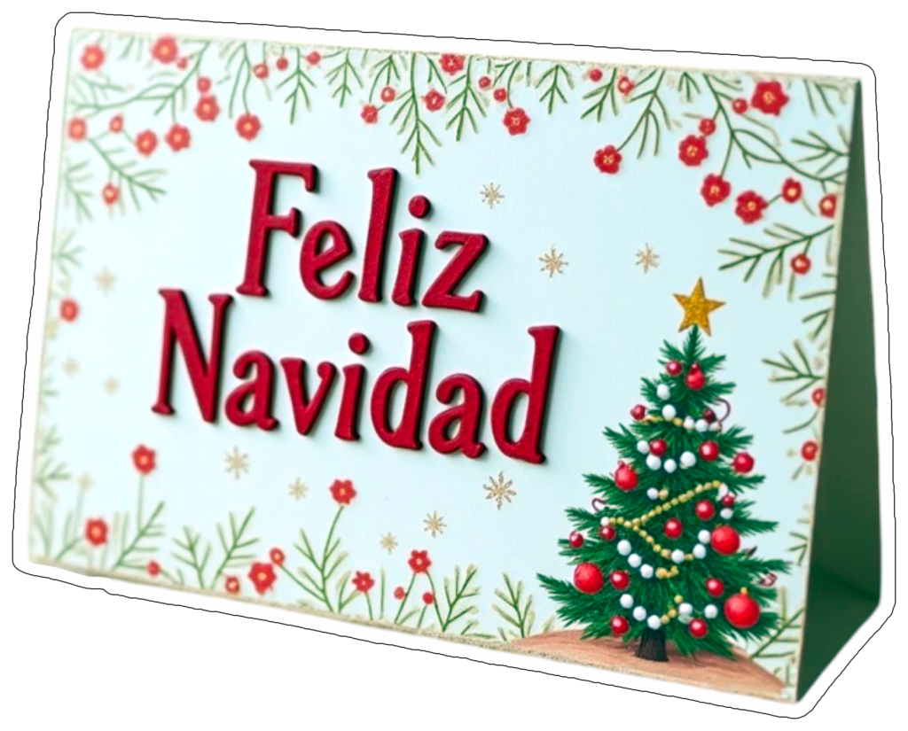 cartel de feliz navidad mdf ideas