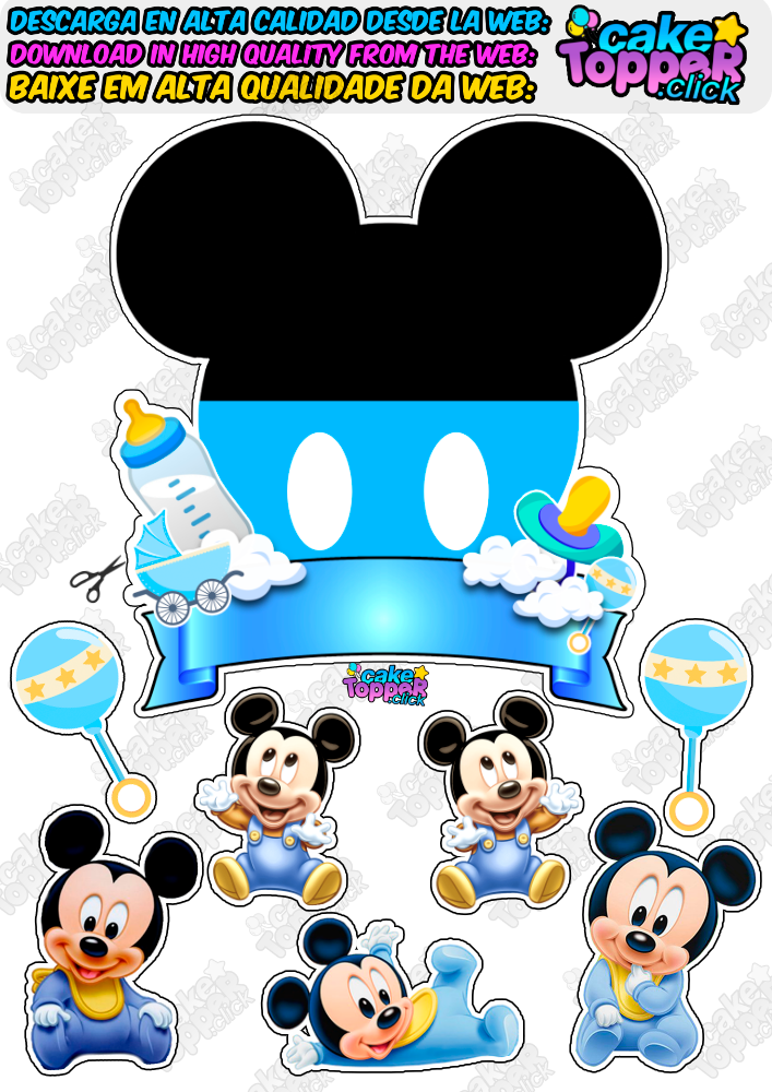 mickey mouse bebe​ cake topper baby mickey mouse​ topo bolo