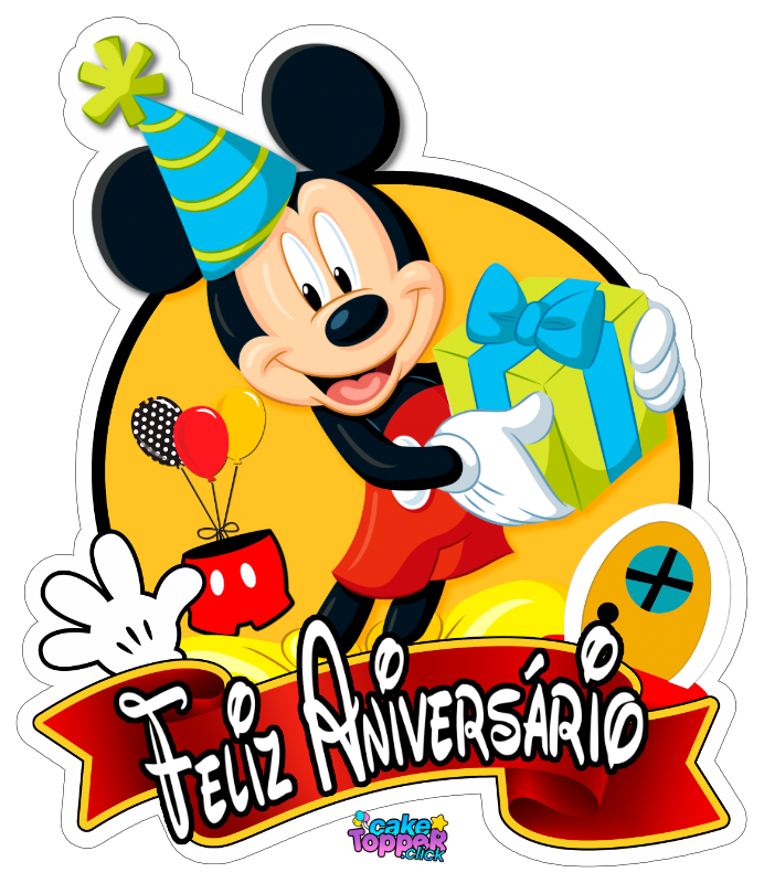 mickey mouse feliz aniversario png