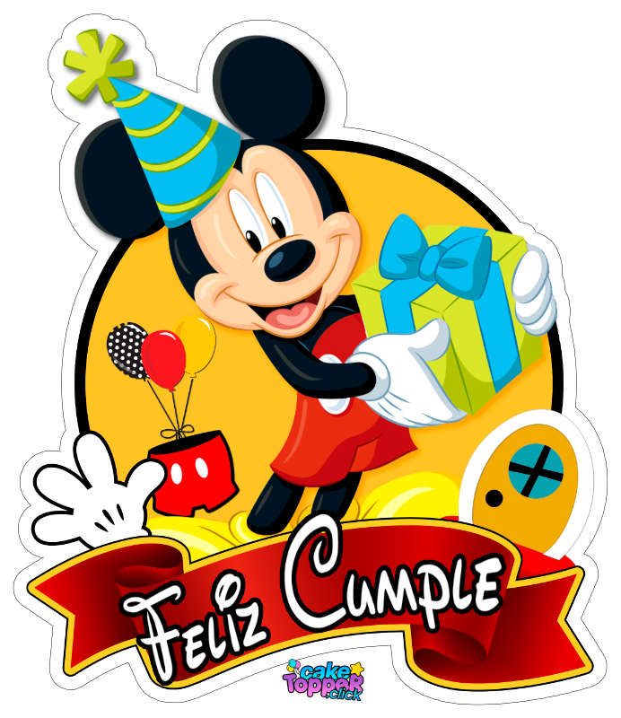 topper de mickey mouse png_Adorno de torta de mickey mouse