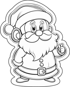 imagem papai noel para colorir