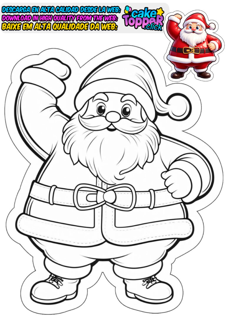 papai noel desenho colorir