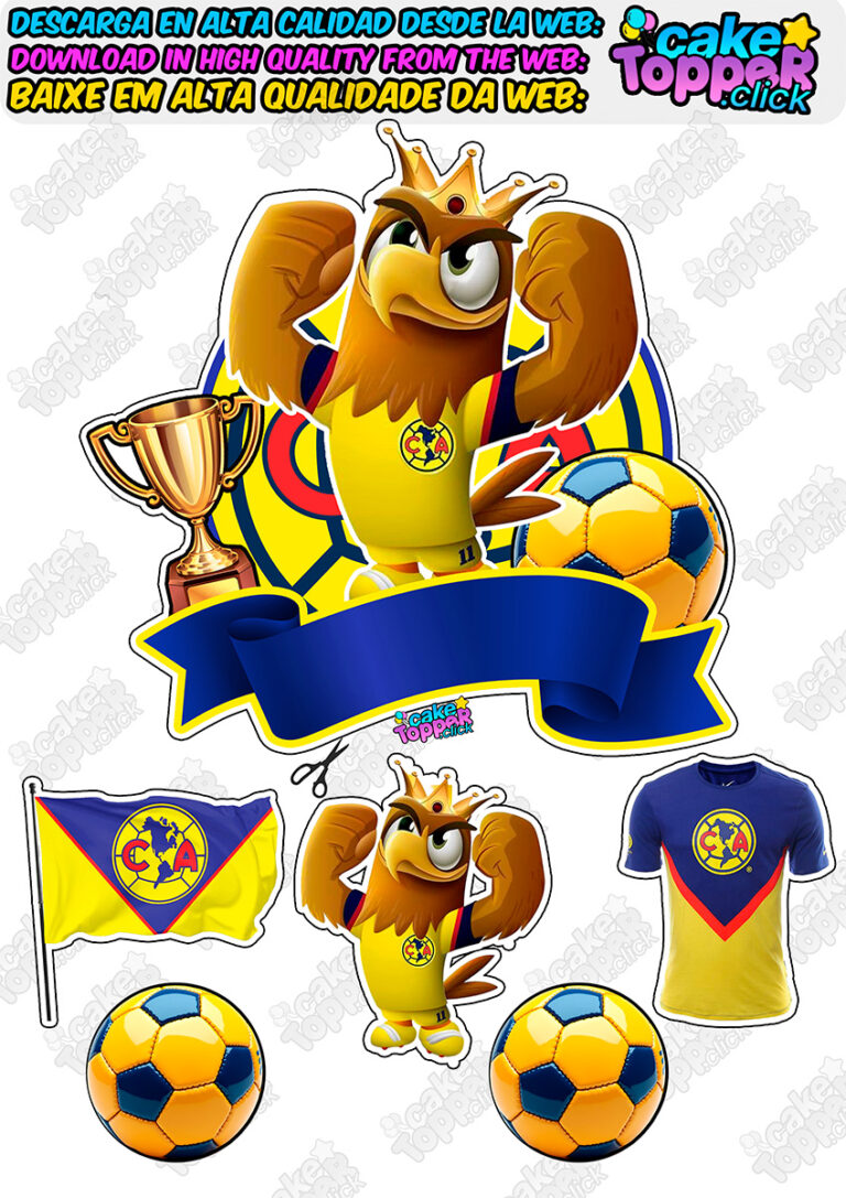 Cake topper de club america mexico