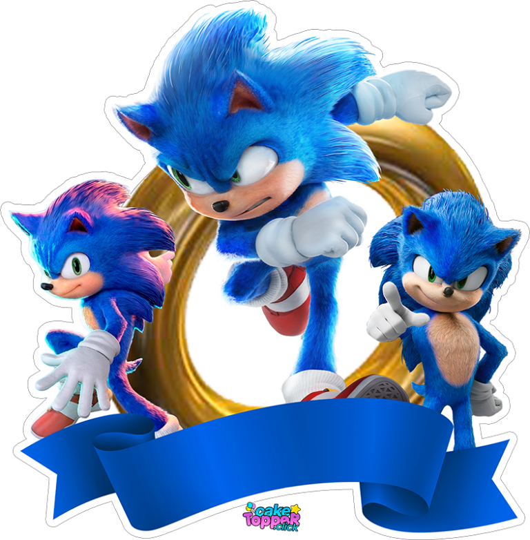 sonic 3 movie png cake topper topo de bolo transparent