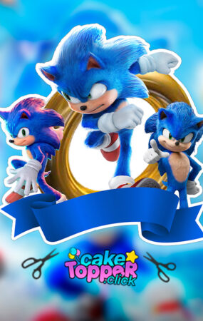 sonic cake topper ideas free