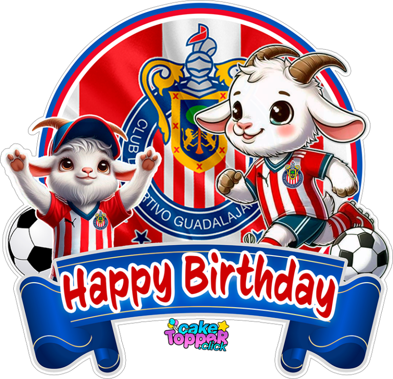 Happy Birthday chivas cake topper printable png diy