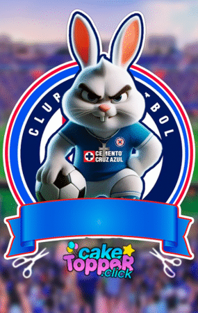 portada post cruz azul cake topper