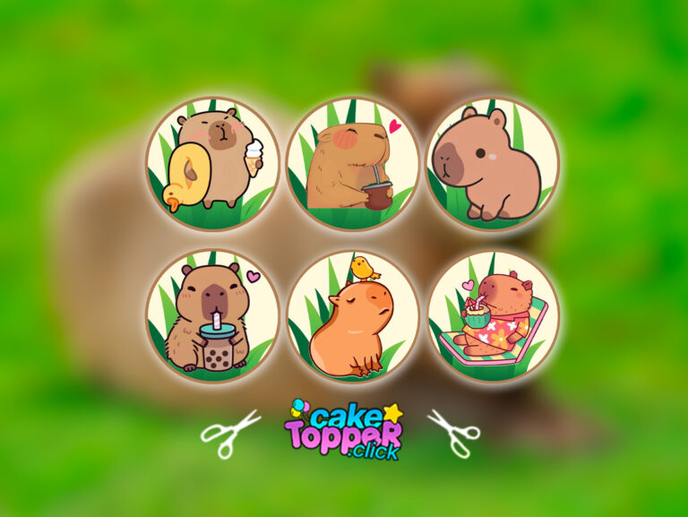 CakeTopper.click 88 portada post stickers capibara capybara capivara adhesivo
